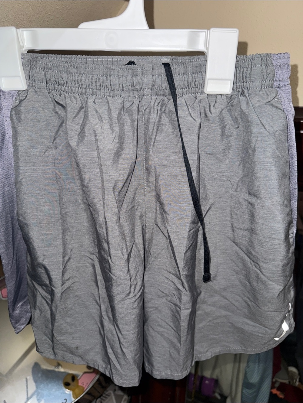 Men's Gray Athletic Drawstring Shorts
